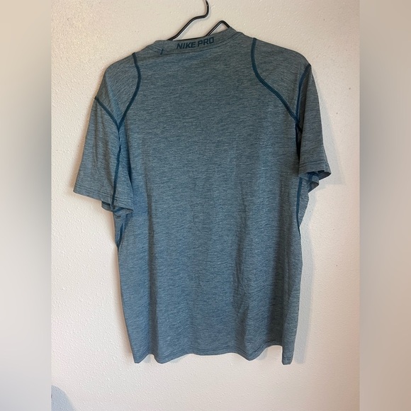 Nike Pro Heathered Blue Men's Tee - Picture 4 of 4